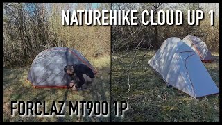 COMPARATIF TENTES  FORCLAZ MT900 1P  NATUREHIKE CLOUD UP 1 [upl. by Lilli288]