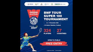 🔴 LIVE  COURT 1  ODISHA MASTERS 2023  BWF Tour Super 100 Tournament  JNIS Cuttack [upl. by Eelyma]