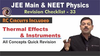 Thermal Effects amp RC Circuits  Revision Checklist 33 for JEE Main amp NEET Physics [upl. by Edieh612]