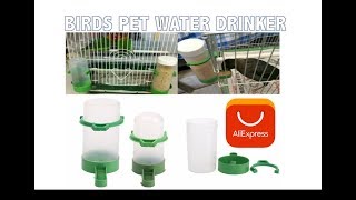 4x Bird Pet Water Drinker Food Feeder Waterer Clip for Aviary Budgie Plastic [upl. by Towroy598]