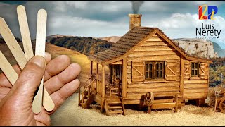 Casas de palitos de helado  Making a beautiful House from ice cream sticks [upl. by Felisha]