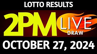 Lotto Result Today 200 pm draw October 27 2024 Sunday PCSO LIVE [upl. by Rivy]