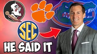 Gators Legend Has HARSH Reality for FSU amp Clemson  Conference Realignment  Texas  Oklahoma [upl. by Ewald]