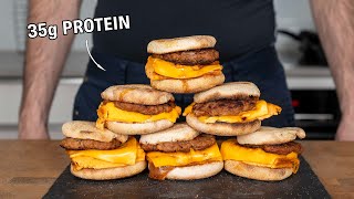 I Made High Protein Egg Mcmuffins To Store In The Freezer [upl. by Notsua]