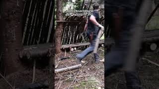 Remote Forest Bushcraft ShelterAgawa 24quot Saw [upl. by Eiblehs]