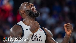 LeBron James WENT TO WORK as Team USA defeated Serbia in the semifinals  Paris Olympics [upl. by Atil]