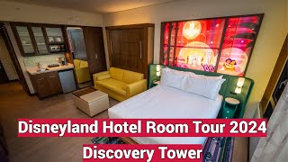 DISNEY LAND HOTEL Room 1010 Tour  Disneyland Resort 2024  New Discovery Tower Renovated [upl. by Ellednek]