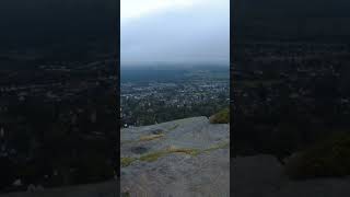 Ilkley Town View High Up On Cow And Calf Rocks Ilkley Moors Yorkshire Dales West Yorkshire 4K [upl. by Branca]