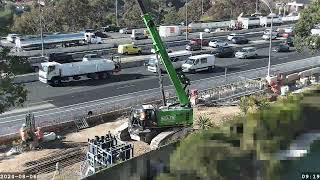 Warringah Freeway Upgrade time lapse  Tuesday 06 August 2024 [upl. by Imugem]