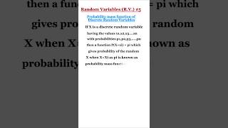 Random Variables5  probability mass functions  maths mathematics statistics [upl. by Zil752]