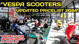 Vespa Scooter Pricelist 2024  IRONMON MOTOVLOG [upl. by Hooge]