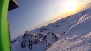 See skiers terrifying 1600foot fall off cliff [upl. by Yenetruoc]