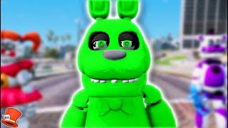 BRAND NEW SLIME BONNIE ANIMATRONIC GTA 5 Mods FNAF RedHatter [upl. by Zennas815]