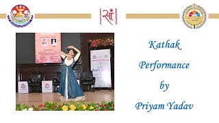 Ithlati I Kathak Performance I Priyam Yadav sanskritikiluofficial convocationweek birjumaharaj [upl. by Yonit938]