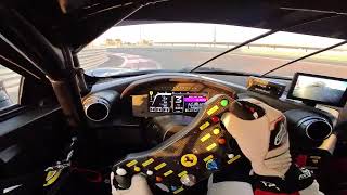 Ferrari 296 Challenge Helmet Cam at Yas Marina Circuit  GP Corkscrew [upl. by Erleena]