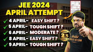 JEE Mains 2024 April Attempt Easy Moderate amp Tough Exam Shifts  Harsh Sir VedantuMath [upl. by Eelrebmik]