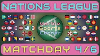 Beat The Keeper  UEFA Nations League Predictions Matchday 4 of 6  Marble Race [upl. by Walford]