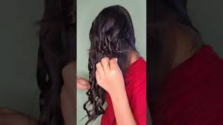 easy heatless curls 🌊💗shortvideo hairstyle hair shorts curlyhair [upl. by Kcyrred664]