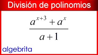 División de polinomios con exponentes literales OMP 176 [upl. by Lachish]