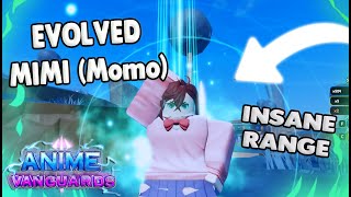 SHOWCASE MAX LEVEL EVOLVED EXCLUSIVE MIMI HAS INSANE RANGE Anime Vanguards Update 15 [upl. by Analos]