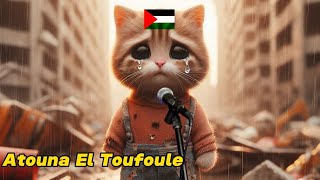 Kucing Imut Nyanyi Atuna Tufuli dengan Lirik Lagu Palestina🇵🇸🇵🇸 [upl. by Nava]