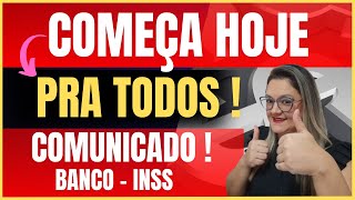 🔴 COMEÇA HOJE PRA TODOS   COMUNICADO BANCO e INSS   ANIELI EXPLICA [upl. by Maiocco]