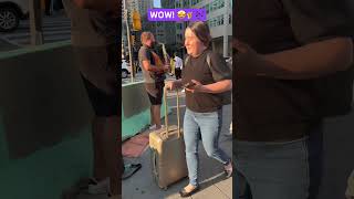 OMG THIS DUDE KNOWS HIS SAXOPHONE 🤩🎷 shorts busking toronto unionstation tourism [upl. by Anahgem645]