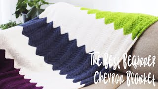 How to crochet the chevron blanket stitch • Best Crochet Chevron Blanket 4 Beginners [upl. by Enileuqcaj312]