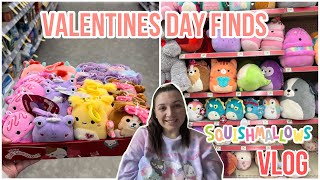 I found so many NEW RELEASE and Valentines Day SQUISHMALLOWS  Squishmallow Hunting VLOG and HAUL [upl. by Ani]