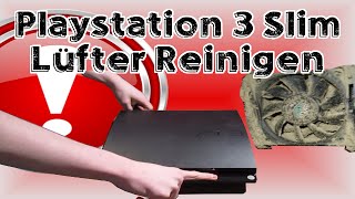 Tutorial  PS3 Slim Lüfter reinigen bzw leiser machen mit Lüfter Test HD [upl. by Bigod626]