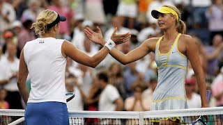 Maria Sharapova VS Kim Clijsters  2005 US Open Semifinal  Short Highlight [upl. by Peatroy]