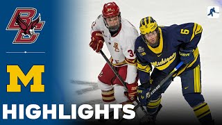 Boston College vs Michigan  NCAA Hockey Frozen Four Semi Final  Highlights  April 11 2024 [upl. by Fortin]