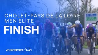 INCREDIBLE SOLO RIDE 🔋  CholetPays de la Loire 2024 Race Finish  Eurosport Cycling [upl. by Rumery]