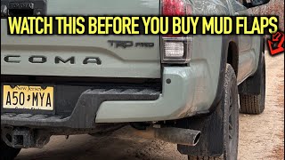 NEW MUDFLAPS ON MY NEW 2021 TOYOTA TACOMA TRD PRO LUNAR ROCK [upl. by Ahsinahs645]