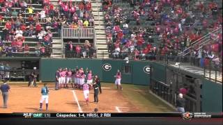 05052013 LSU vs Georgia Softball Highlights [upl. by Nnairrehs148]