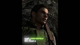 Chris Redfield Killcount 18 🥶 4K  Resident Evil shorts [upl. by Orhtej]