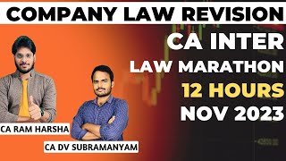 COMPANY LAW MARATHON  CA INTER  NOV 2023 EXAMS  ENGLISH [upl. by Jaela]