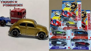 Hot Wheels X Transformers G1 Gold Bug  G1 BumblebeeBayverse 5 Car Set on eBay [upl. by Fawn]