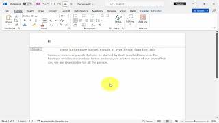 How To remove Strikethrough in Word Page Number 365 [upl. by Eselahc245]