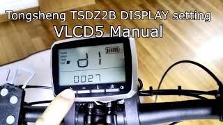 Tongsheng TSDZ2B DISPLAY VLCD5 Setting [upl. by Kerekes116]