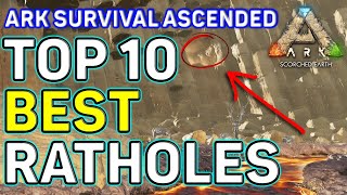 Top 10 BEST RAT HOLES  BASE LOCATIONS On Scorched Earth ARK Ascended PvP [upl. by Josefa]