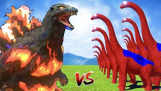 All Velociraptor Godzilla Jurassic Spider Brachiosaurus vs Tyrannosaurus Rex Dinosaur Titanosaurus [upl. by Nimaj]