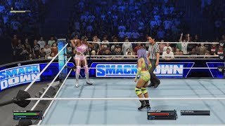 WWE 2K24 bianca belair vs candice lecare [upl. by Enovad520]