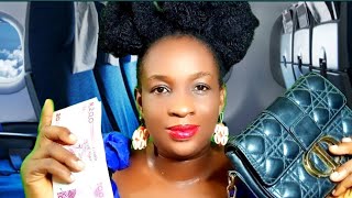 African accent ASMR lady on Airplane ✈️ invades your personal space✨ she checks your hand luggage RP [upl. by Pritchett]