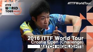 2016 Croatia Open Highlights Jun Mizutani vs Joo Se Hyuk 14 [upl. by Tamarah]