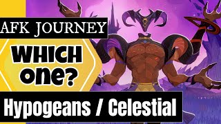 AFK Journey Which CelestialHypogean is Best AFK with DangerGrey [upl. by Atikan]