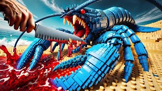 How to Create Best Recipe from BLUE LOBSTER IRL  Lego Cooking Stop Motion [upl. by Candice]