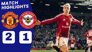 Man United vs Brentford 21 HIGHLIGHTS  Garnacho Goal amp Hojlund Goal vs Brentford [upl. by Nylatsirhc]