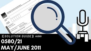 058021 MayJune 2011 Marking Scheme MS Audio Voiceover [upl. by Lemire]