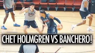 Chet Holmgren amp Paolo Banchero Battle Team USA vs USA Select Which team is better [upl. by Odlaumor]